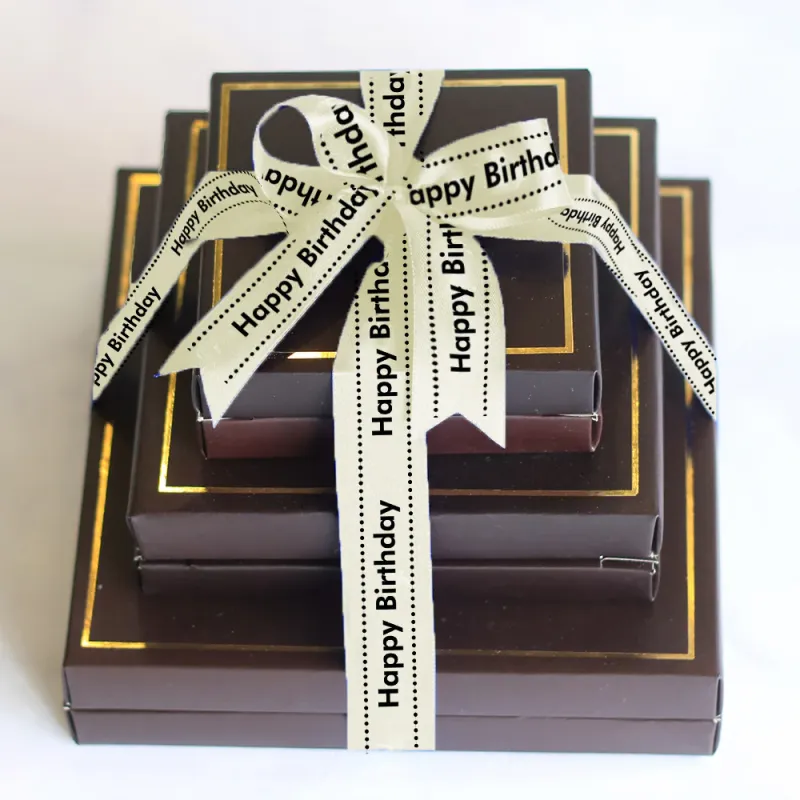 Chocolate Bon Bon Gift Tower – 3 Tier Classic Brown Boxes