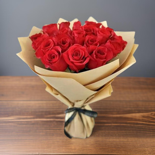 24 red roses bouquet