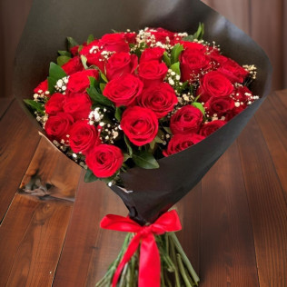 36 red roses bouquet