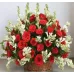 Red Roses & Tube Roses Basket