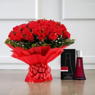 Deep Red Romance Bouquet